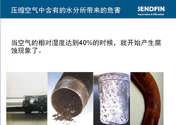 壓縮空氣含水的危害很大 壓縮空氣含水的危害很大
